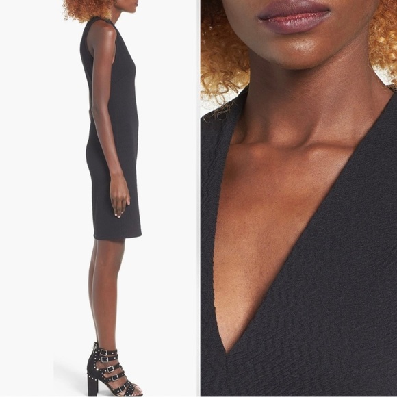 ASTR THE LABEL | Textured Body Con Dress Black Midi Size Small - Picture 3 of 12